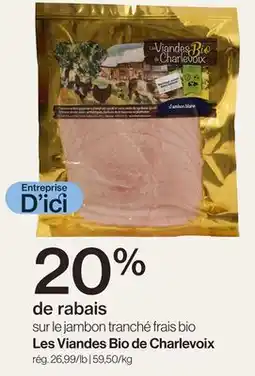 Avril jambon tranché frais bio Les offer