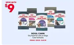 Mondou ROYAL CANIN Dry food for cats or dogs Care formulas offer