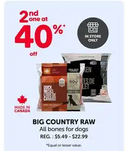 Mondou BIG COUNTRY RAW All bones for dogs offer