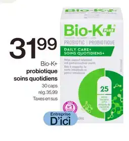 Avril Bio-K + probiotique soins quotidiens offer