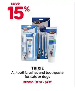 Mondou TRIXIE All toothbrushes and toothpaste for cats or dogs offer