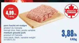 Wholesale Club PORC HACHÉ MI-MAIGRE offer