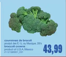 Wholesale Club COURONNES DE BROCOLI, 28'S offer