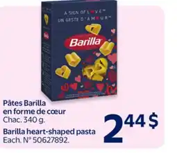 Walmart Barilla heart-shaped pasta offer