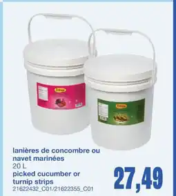 Wholesale Club LANIÈRES DE CONCOMBRE OU NAVET MARINÉES offer