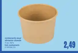 Wholesale Club CONTENANTS POUR ALIMENTS CHAUDS 4 OZ, 50'S offer