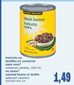 Wholesale Club HARICOTS OU LENTILLES EN CONSERVE offer