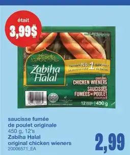 Wholesale Club SAUCISSE FUMÉE DE POULET ORIGINALE 450 G, 12'S offer