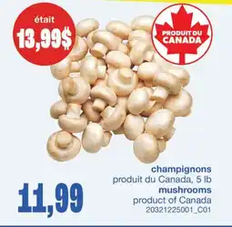 Wholesale Club CHAMPIGNONS, 5 lb offer