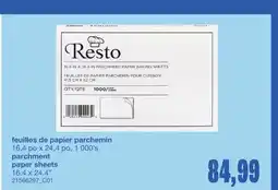 Wholesale Club FEUILLES DE PAPIER PARCHEMIN, 16,4 po x 24,4 po, 1000's offer