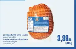 Wholesale Club JAMBON FUMÉ STYLE TOUPIE offer