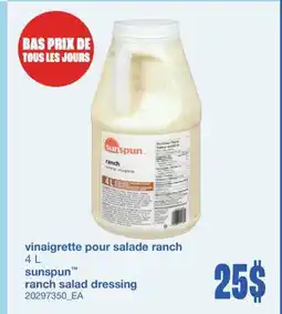 Wholesale Club VINAIGRETTE POUR SALADE RANCH offer