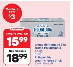 Wholesale Club BRIQUE DE FROMAGE À LA CRÈME PHILADELPHIA offer