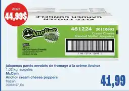 Wholesale Club JALAPENOS PANÉS ENROBÉS DE FROMAGE À LA CRÈME ANCHOR offer