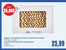 Wholesale Club GÂTEAU AU FROMAGE MARBRÉ AU BROWNIE TRANCHÉ offer