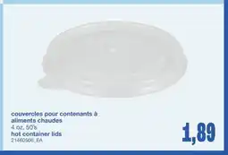 Wholesale Club COUVERCLES POUR CONTENANTS À ALIMENTS CHAUDES 4 OZ, 50'S offer