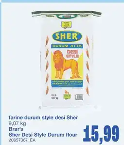 Wholesale Club FARINE DURUM STYLE DESI SHER offer