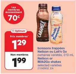Wholesale Club BOISSONS FRAPPÉES NEILSON OU LAIT'S GO offer