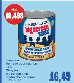 Wholesale Club SAUCE AU FROMAGE POUR NACHOS offer