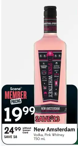 Sobeys New Amsterdam Vodka, Pink Whitney offer