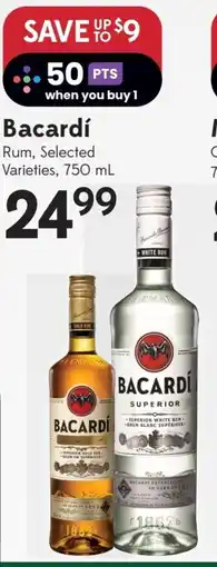 Sobeys Bacardí rum offer