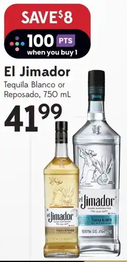 Sobeys El Jimador Tequila Blanco or Reposado offer