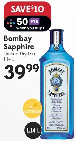 Sobeys Bombay Sapphire London Dry Gin offer