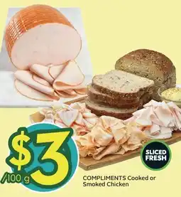 Sobeys Compliments cooked or smoked chicken offer