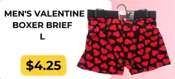 Dollarama Men's valentine boxer brief offer