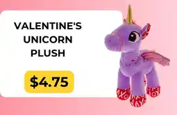 Dollarama Valentine's unicorn plush offer