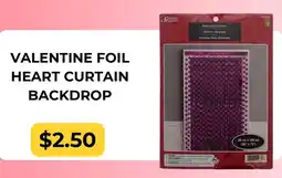 Dollarama Valentine foil heart curtain backdrop offer