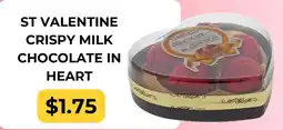 Dollarama St Valentine crispy milk chocolate in heart offer