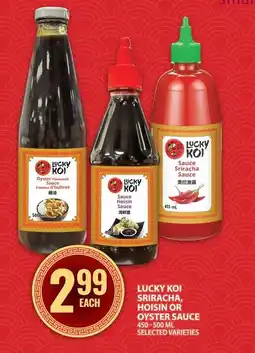 Food Basics Lucky koi sriracha, hoisin or oyster sauce offer
