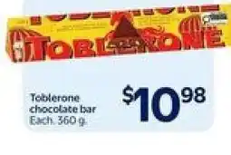 Walmart TOBLERONE CHOCOLATE BAR offer