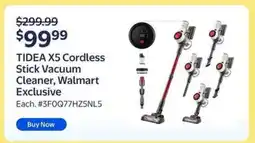 Walmart TIDEA X5 Cordless Stick Vacuum Cleaner, Walmart Exclusive offer