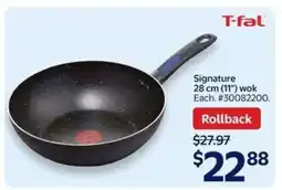 Walmart T-fal Signature 28 cm (11) wok offer