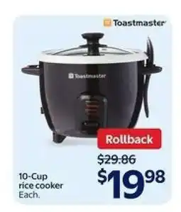 Walmart Toastmaster 10-Cup Rice Cooker offer