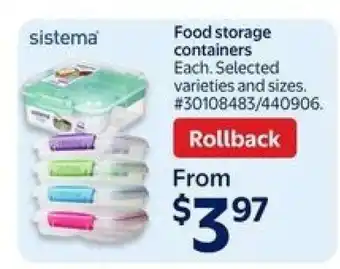 Sistema Food Storage Containers