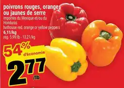 Super C POIVRONS ROUGES, ORANGE OU JAUNES DE SERRE offer