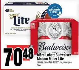 Super C bière Labatt Budweiser, Molson Miller Lite offer