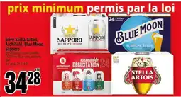 Super C BIÈRE STELLA ARTOIS, ARCHIBALD, BLUE MOON, SAPPORO offer
