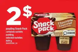 Maxi pouding Snack Pack offer
