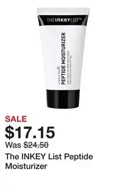 Sephora The INKEY List Peptide Moisturizer offer