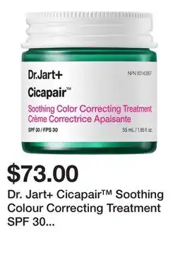 Sephora Dr. Jart+ Cicapair Soothing Colour Correcting Treatment SPF 30 with Centella Asiatica Extracts offer