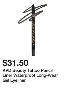 Sephora KVD Beauty Tattoo Pencil Liner Waterproof Long-Wear Gel Eyeliner offer