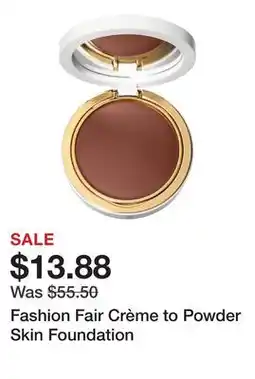 Sephora Fashion Fair Crème to Powder Skin Foundation offer