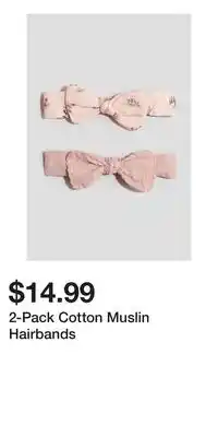 H&M 2-Pack Cotton Muslin Hairbands offer