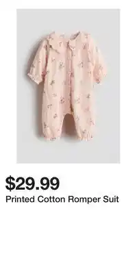 H&M Printed Cotton Romper Suit offer