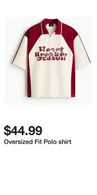 H&M Oversized Fit Polo shirt offer