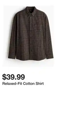 H&M Relaxed-Fit Cotton Shirt offer
